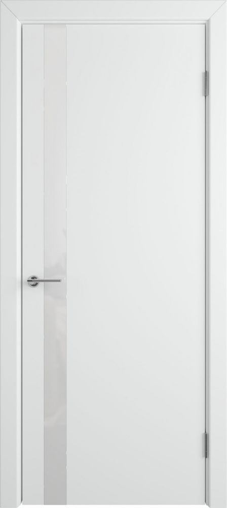 Межкомнатная дверь  VFD (ВФД)  Niuta ETT (Ньюта)  Polar (эмаль белая)  White Gloss ,стекла белые с 2-х сторон