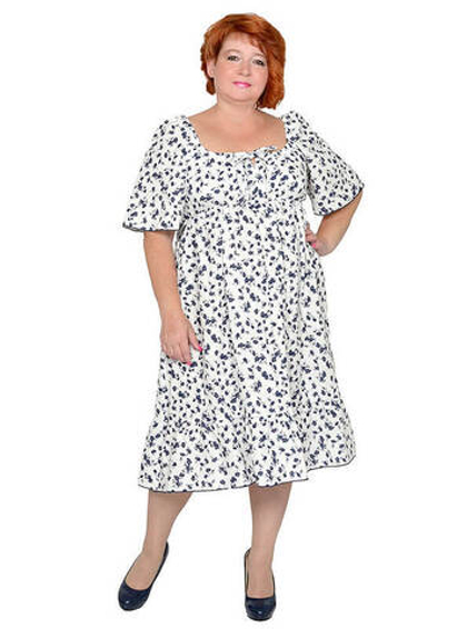 Летнее платье с вырезом каре Аглая