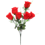 Цветы искусственные 30см «Розы» 5 цветков красные