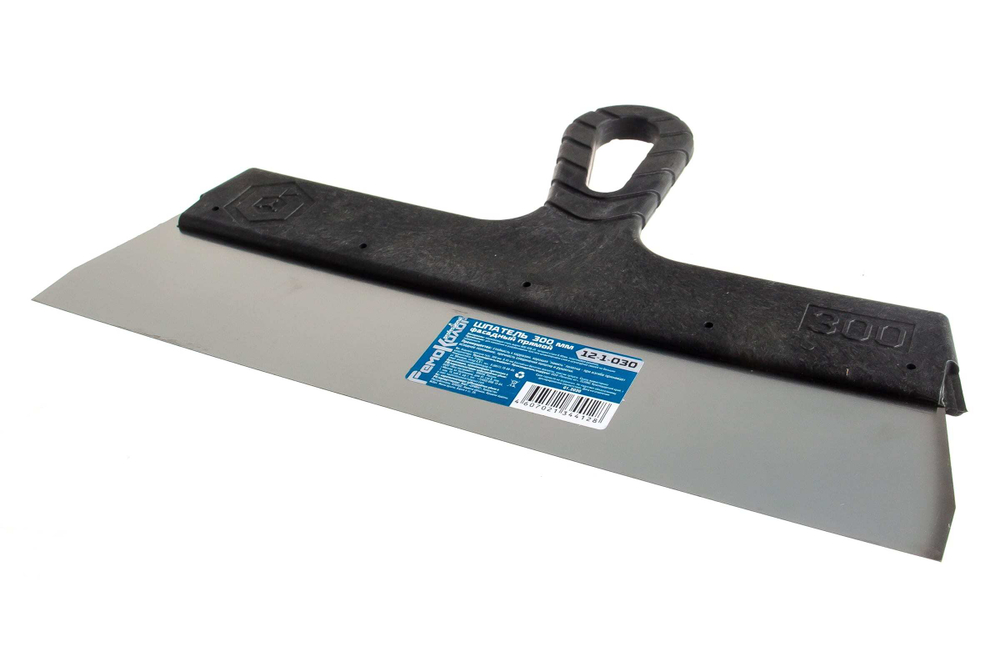 Шпатель фасадный  прямой, нерж.сталь 0,4мм пласт.рук 600мм 12-1-060