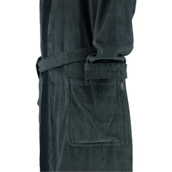 Элитный халат велюровый мужской 3807 антрацит от Cawo Германия