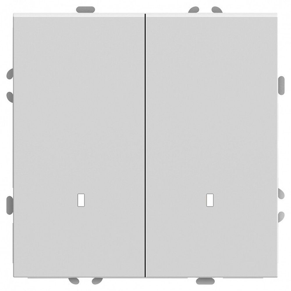 Выключатель двухклавишный с подсветкой без рамки Stekker Эмили 49864