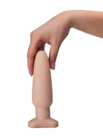 Телесный анальный плаг среднего размера - 18 см. (Цвет: телесный)