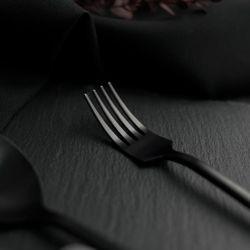 Вилка столовая 19 см матовая черный цвет   PVD P.L. - Davinci [12]