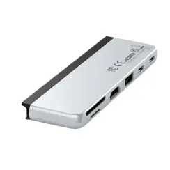 Satechi Dual USB-C Hub For Surface Pro 9 Silver