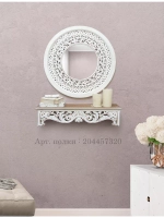 Зеркало "Флоренция" в резной деревянной раме, 64 см