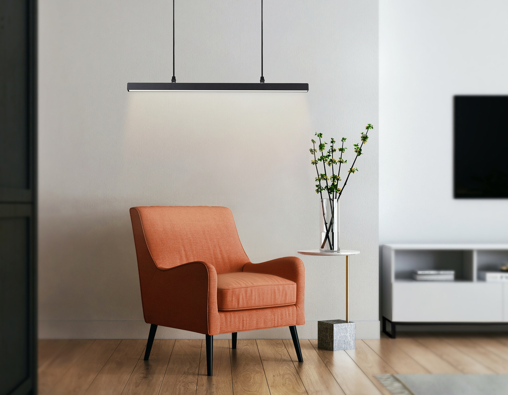 Светильник светодиодный трековый GL6785 BK черный LED 24W 3000K 600*22*1025