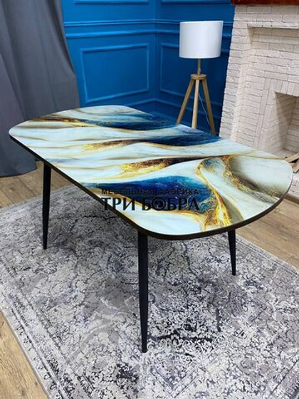 Кухонный раздвижной стол "Премьер", сатин