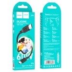 Кабель TypeC - TypeC HOCO X90 60W Silicone (черный) 1м