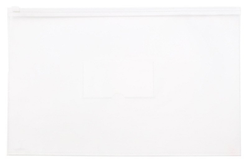 Папка на молнии Workmate А4, 150 мкм, прозрачная, с карманом для визиток