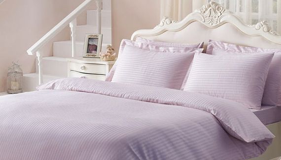 Постельное белье JAQUARD  лиловое и розовое  жаккард deluxe TIVOLYO HOME Турция