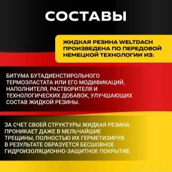 Жидкая резина для гидроизоляции WeltDach 20 литров