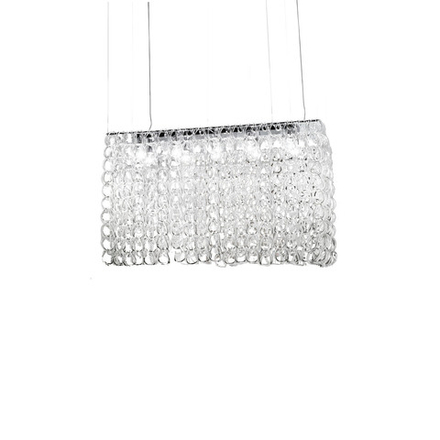 Pendant design lamp Giogali SP RE2 by Vistosi (Clear)