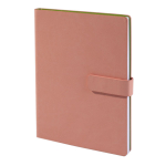 Ежедневник недатированный, А5, Yalong, 7БЦ, ПВХ, ляссе, клапан на магните, клетка, 110л., коралловый, "Нежность"