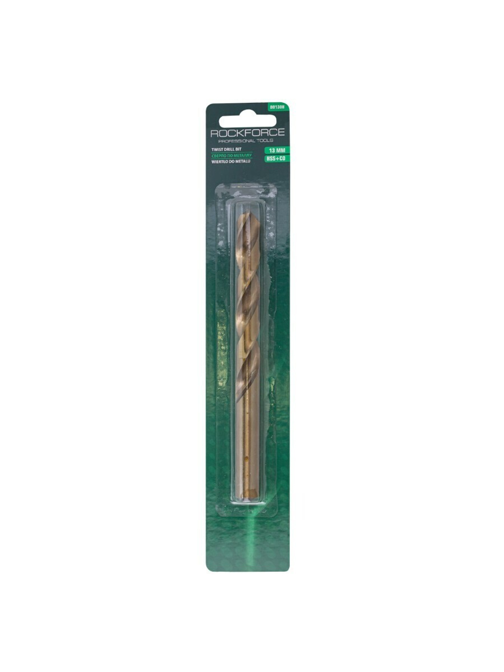 Сверло по металлу 13мм HSS+Co, в блистере RockForce##Rock FORCE RF-DB130H