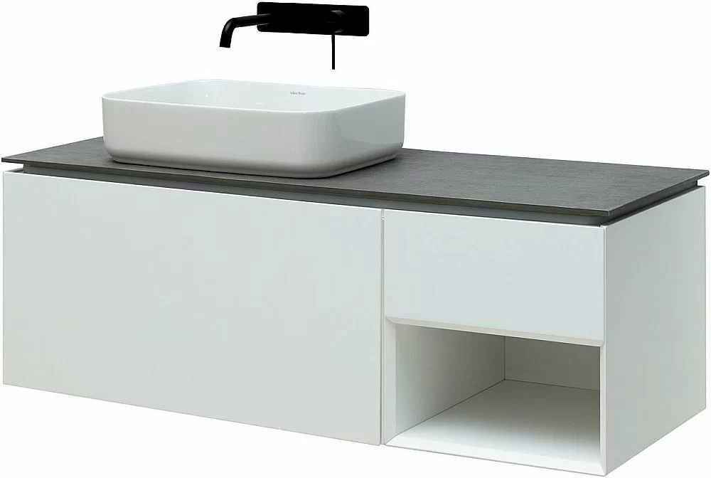 Тумба с раковиной Allen Brau INFINITY 120 1+1 белая матовая