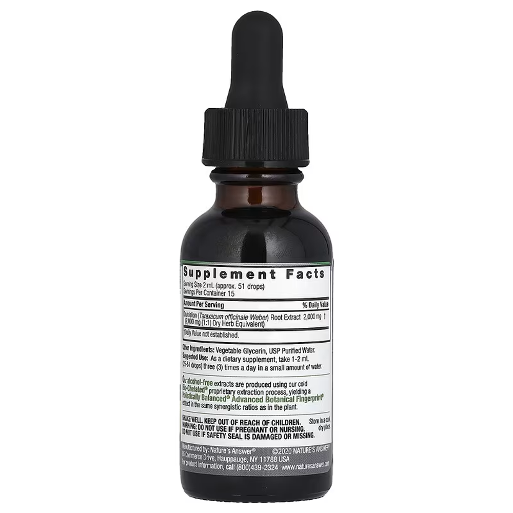 Natures answer Dandelion Root 2000mg 30ml (корень одуванчика).
