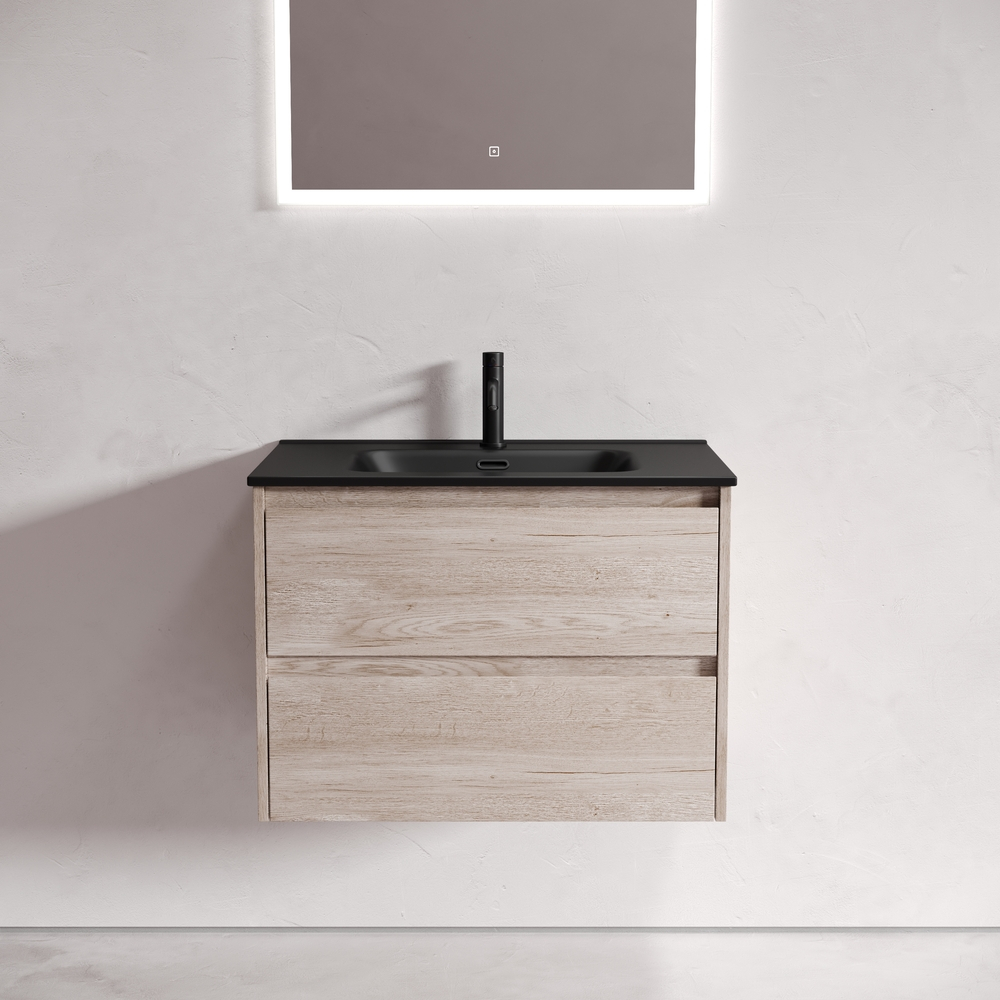 Тумба подвесная под раковину Sancos Libra, дуб галифакс натуральный 690х450х500 мм