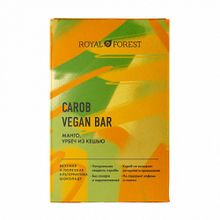 Шоколад ROYAL FOREST Carob Vegan Bar Манго, урбеч из кешью 50 г