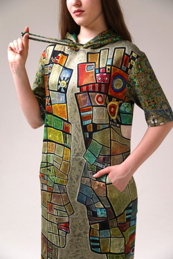 Платье "Витражи", по мотивам живописи Тани МакКабе