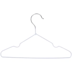 Плечики металлические нескользящие с полимерным покрытием 10шт «ТАРТИТАН», цвет белый, 30см (Селфи)●