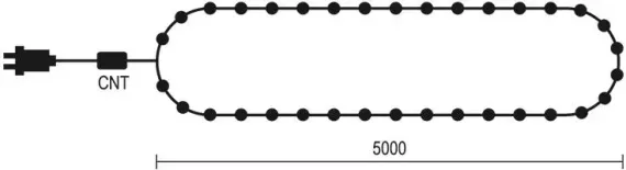 Светодиодная нить Самоцветы 100 теплых белых LED ламп, 10 м., 220В, зеленый провод, Beauty Led (SAM100-13-2WW)