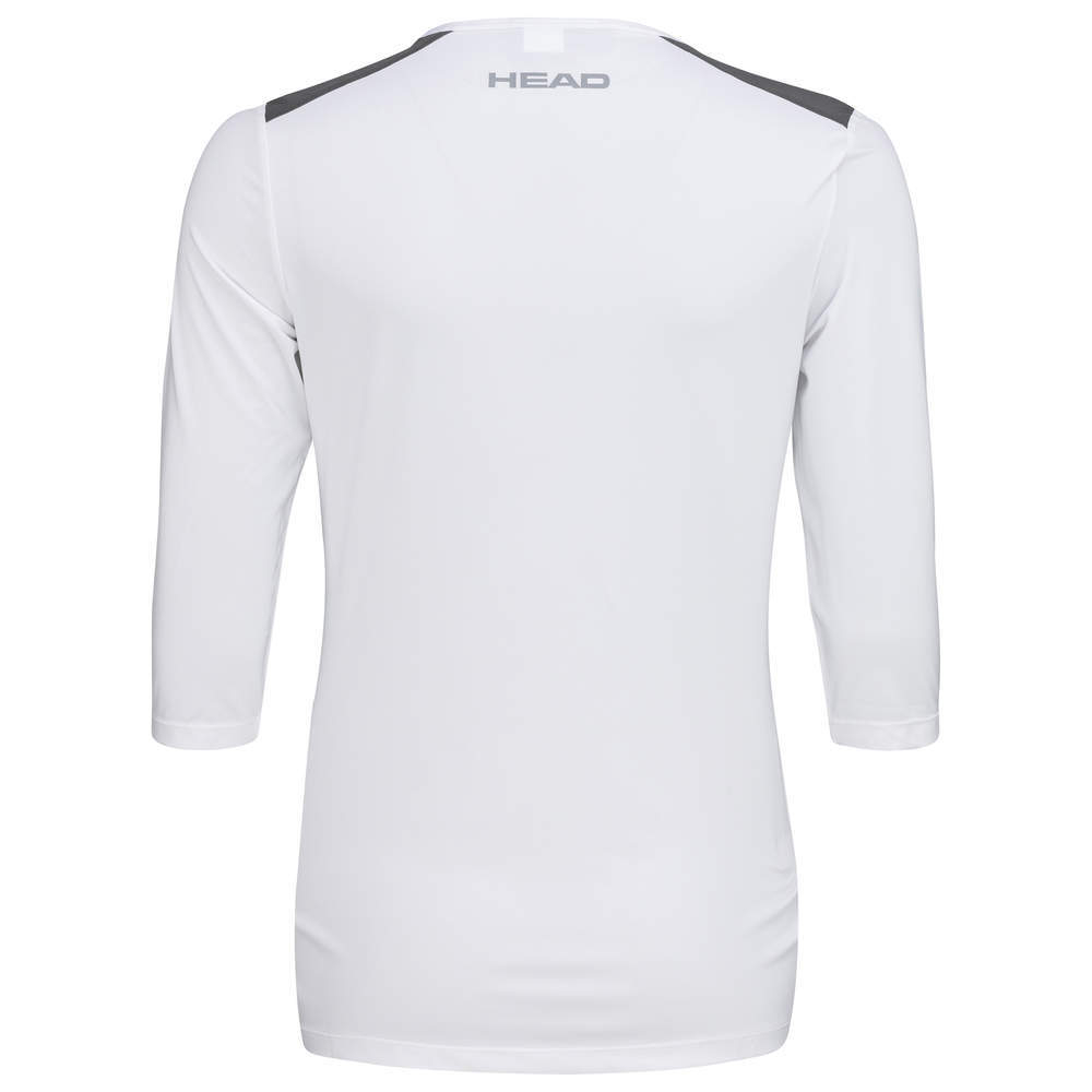 Женская теннисная футболка с длинным рукавом Head Club 22 Tech 3/4 Shirt W - white/dark blue