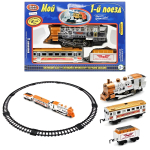 Детская железная дорога PlaySmart "Мой первый поезд" с эффектами звука, света и дыма.