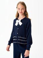 Кардиган для девочки 1165 сине-белый