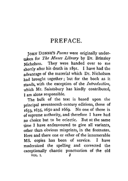 Poems of John Donne. Volume 1 | George Saintsbury