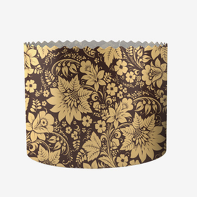 Форма для кулича d90, h90мм Золотые цветы (200 гр.) 5 шт.