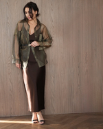 Прозрачная рубашка бронзовая роскошь