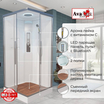 Душевая кабина AvaCan K Серия K2090LED 90х90 с гидромассажем, с подсветкой