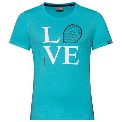 Женская теннисная футболка Head Love T-Shirt W - aqua