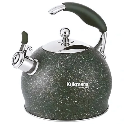 Чайник из нержавеющей стали, со свистком,3л, MALACHITE