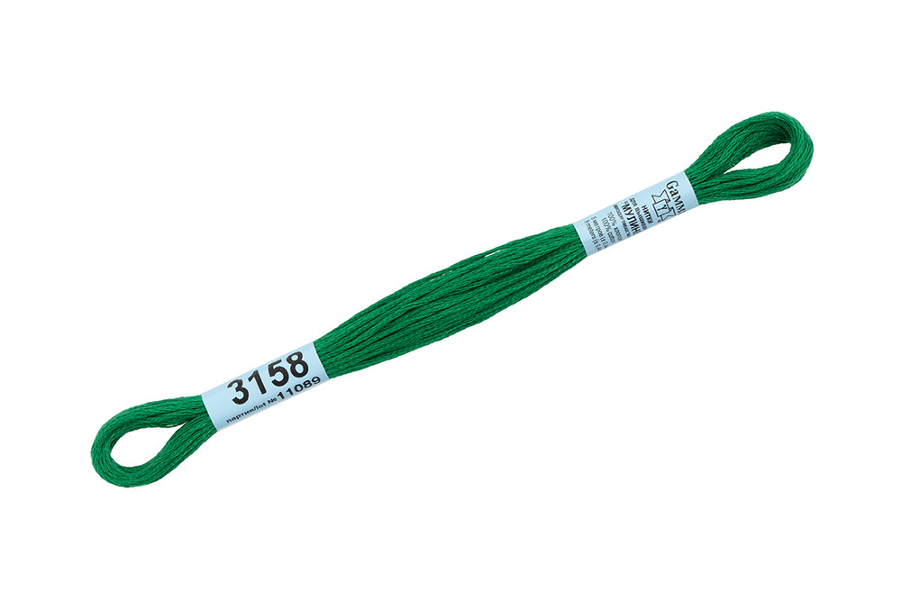 Мулине "Gamma", 100% хлопок , 8 м, №3158