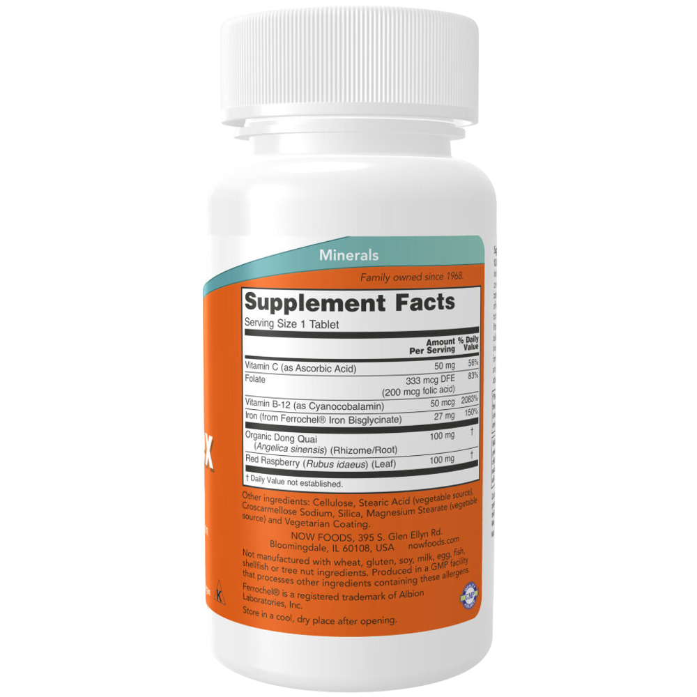 Now Foods Iron Complex 100 tablets, Железо