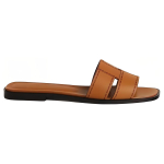 Hermes Round Toe Casual Slippers Women's Brown, H241099Z A3