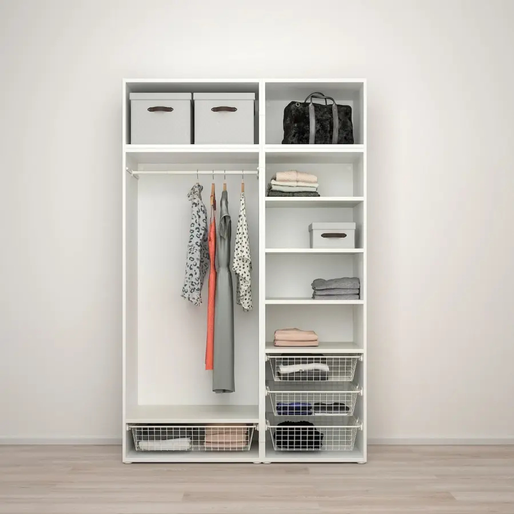 Шкаф 6-дверный - IKEA PLATSA/ПЛАТСА ИКЕА, 57х140х221 см, белый