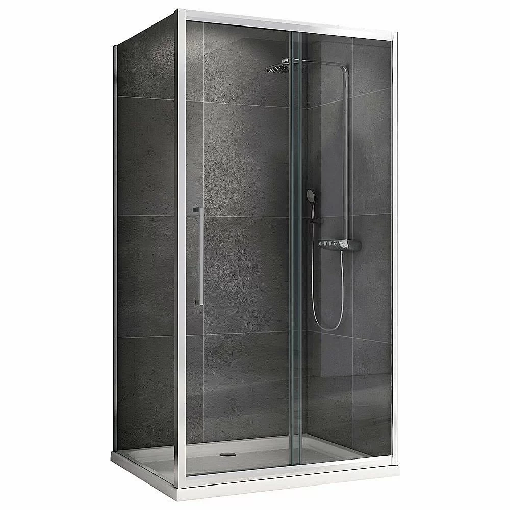 Душевой уголок ABBER Schwarzer Diamant AG30130H-S75 130x75 стекло прозрачное/профиль хром
