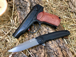 Складной нож Biker Z M390 (Cryo) StoneWash