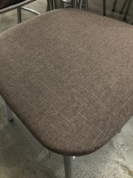 Стул Марсель каркас хром основание рогожка бурая