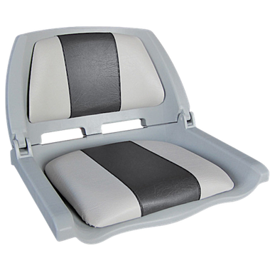 Складное кресло пластик Classic Low Back Seat Серо-Чёрное