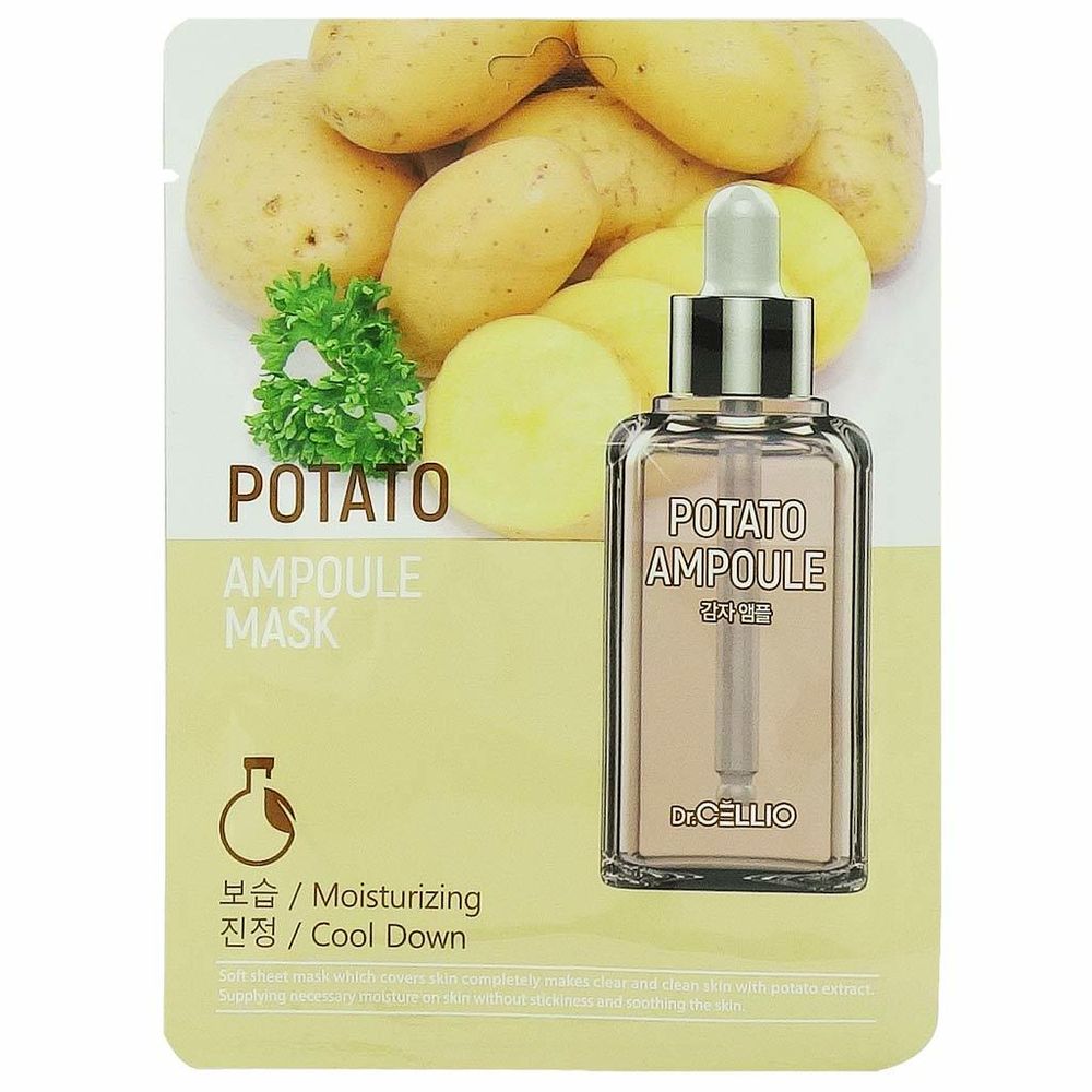 Тканевая ампульная маска для лица с экстрактом картофеля DR.CELLIO Potato Ampoule Mask