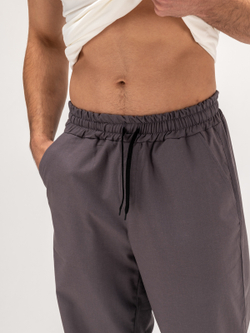 Джоггеры льняные. Графит