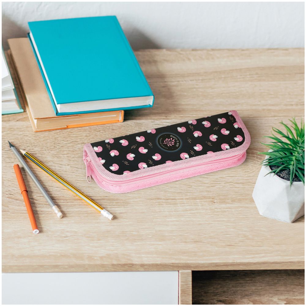 Пенал 1 отделение, 190*60 ArtSpace "Pink birds", ламинированный картон