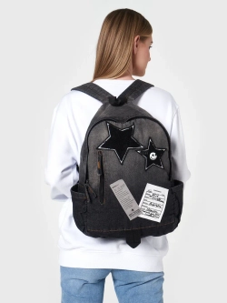 Рюкзак джинсовый школьный молодежный