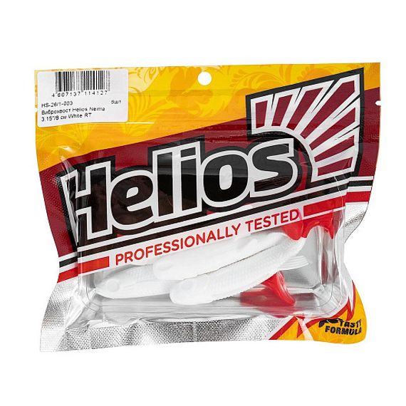 Виброхвост Nelma 3.15&#39;/8 см White RT 6шт. (HS-26/1-003) Helios