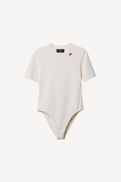 ZARA X WILLY CHAVARRIA БОДИ С ВЫШИВКОЙ, ЖЕЛТОВАТО-БЕЛЫЙ