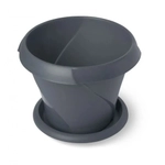 Кашпо Флориана с поддонником 0,3л Д100 серое С383СЕР